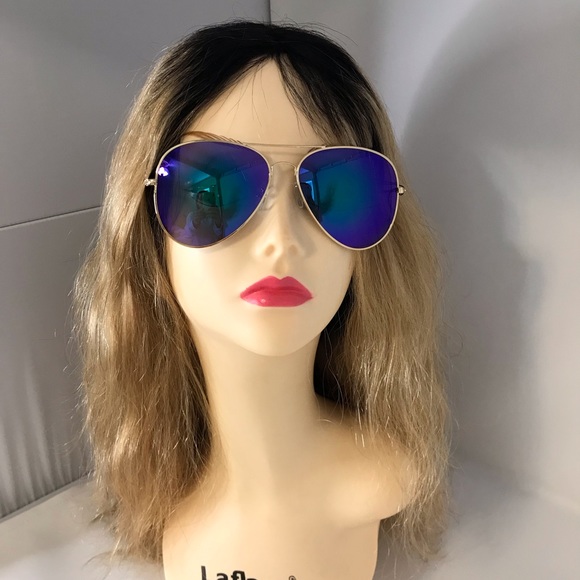 Classic Aviator Sunglasses Flash Full Mirror lenses Metal Frame for Men Women UV - Picture 2 of 5